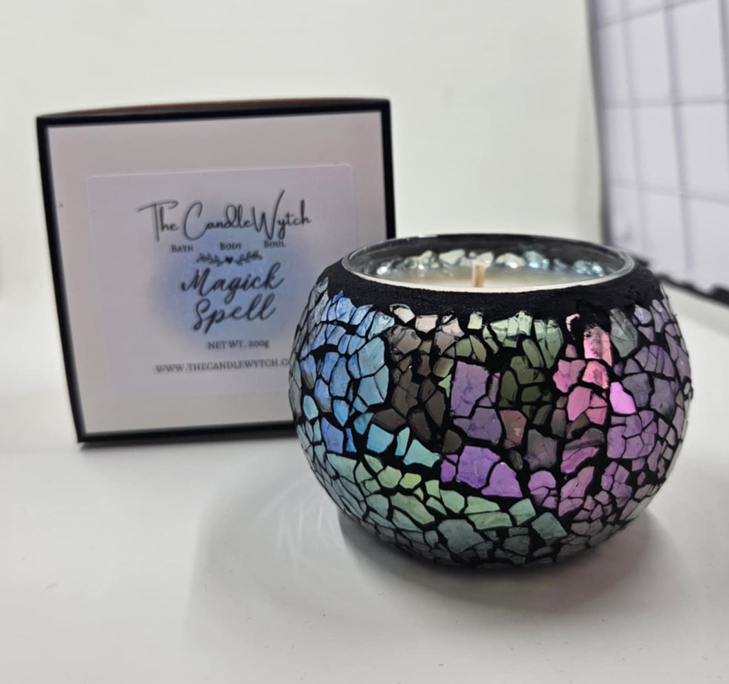 Magic Spell Type Mosaic Candle