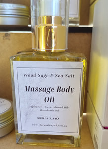 Wood Sage & Sea Salt Massage/Bath Oil