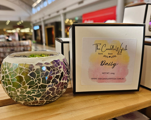 Daisy ~ Mosaic Candle