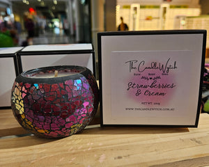 Strawberries & Cream ~ Mosaic Candle