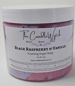 Black Raspberry & Vanilla Foaming Sugar Scrub